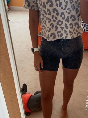 Zara Biker Charcoal Short